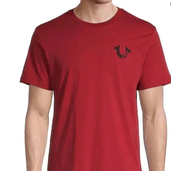 True Religion 2XL Branded Graphic Tee Red Dahlia - Picture 1 of 9